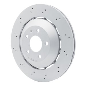 Audi RS5 Brake Rotor (1) - Rear - R1 Concepts - Hi-Carbon Alloy GEOMET Coated Rotor - Drilled - `13-`15